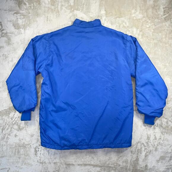 Vintage Plymouth Racing Jacket Mens Medium Blue Heart Satin Talon Zipper 60s 70s - Picture 11 of 11